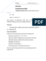 Definition Greibach Normal Form (GNF)