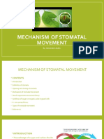 Mechanism of Stomatal Movement