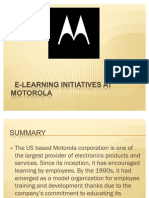 E-Learning Initiatives at Motorola