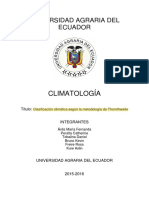 Clasificacion Climatica Segun La Metodol