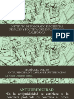 Antijuricidad y Causas de Justificacion Teoria Del Delito Presentacion 1 PDF