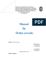 Manual de Orden Cerrado