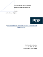 Antecedentes Históricos de La Sociedad Mercantil