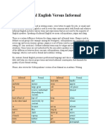 Informal Vs Formal