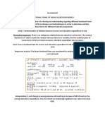 Econometrics - Functional Forms