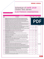 Schedule of Online Test Series: Electronics Engineering