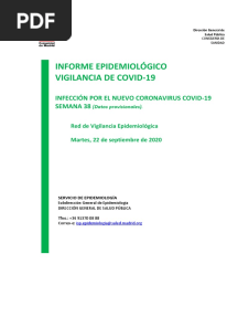 Informe Epidemiologico Semanal Covid