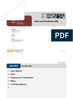 Sales and Distribution (SD) : SAP University Alliances Authors Bret Wagner Stefan Weidner