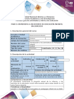 Guía de Actividades y Rúbrica de Evaluación-Paso 3 - Entrevista A Un Docente de Educación Infantil en Ejercicio