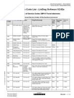 10.3.01 Service Code List - Lindiag Software V2.62A: 1 Overview of Service Codes Cep14 Travel Electronic