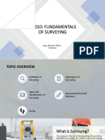 Ce 010: Fundamentals of Surveying: Engr. Mariano Mike L. Tolentino