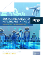 Sustaining Universal Healthcare in The Uk:: September 2014