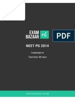 NEET PG 2014 NEET PG 2014: Conducted On Total Time 180 Mins