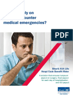 Whodoirelyon When I Encounter Medical Emergencies?: Bharti Axa Life Hospi Cash Benefit Rider