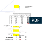 Shear Tab Capacity in Shear: B W y U