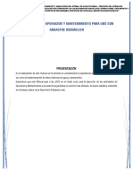 Manual de Operacion y Mantenimiento UBS Arrastre Hidráhulico