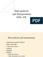 Data Analysis and Interpretation ENG 105