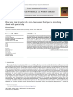 Flow and Heat Transfer of A Non-Newtonian Fluid Past A Stretching Sheet With Partial Slip