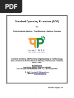 Standard Operating Procedure (SOP) : Post Graduate Diploma / Post Diploma / Diploma Courses