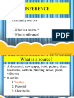 Inference: Examining Sources - What Is A Source ? - What Is Inference?