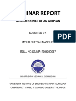 Seminar Report: Aerodynamics of An Airplan