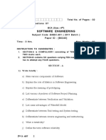 Software Engineering: Roll No. Total No. of Pages: 02 Total No. of Questions:07