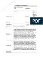 Ficha Tecnica de Area Protegida