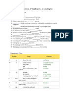 Prepositions of Time Exercise at Auto