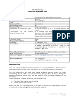 Solent University Coursework Assessment Brief Assessment Details