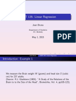 STAT 135: Linear Regression: Joan Bruna