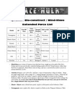 Space Hulk Tyranid Extended Force List