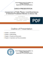 Harassment in Public Places: Lived Experiences of Selected Prostituted Women in Davao City Research Presentation