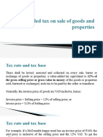 VAT On Sale of Goods and Properties