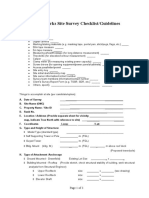 Civil Works Site Survey Checklist/Guidelines