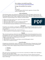 Successful Lesson Plan PDF