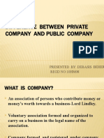 Difference Between Public & Private Company