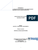 Entregable 1 Informe Del Proceso de Gestión Del Conocimiento Que Se Desarrolla en Su Contexto Educativo