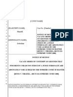 Motion To Vacate Contempt Order Coram Non-Judice