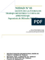 Unidad #03 Administracion de La Fuerza de Trabajo-Muestreo y Curva de Aprendizaje.