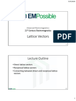 Lecture Lattice Vectors