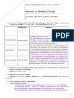 TD1 Corrigé Les Fondements Du Marketing L1 SED 2020 UAO DR TRAORE Allakagni Bernard