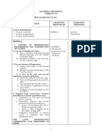 San Beda University College of Law Land Titles and Deeds Learning Plan: Topic/Content Learning Resources Learning Methods Course Introduction