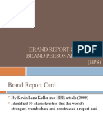 Brand Report Card (BRC) Brand Personality Scale (BPS)