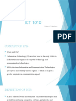 ICT 1010 What Are ICTs