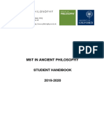 MST Ancient Philosophy Handbook 2019-20 PDF