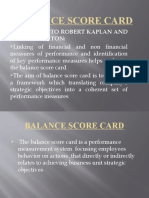 Balance Score Card: According To Robert Kaplan and David Norton