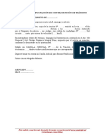 Escrito de Impugnacion de Contravencion de Transito