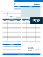 The Budget: Date Income Amount Notable