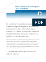 Reflexiones Sobre Las Causas de La Corrupción y Los Medios para Enfrentarla