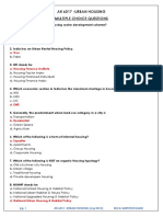 AR 6017 - Urban Housing MCQ